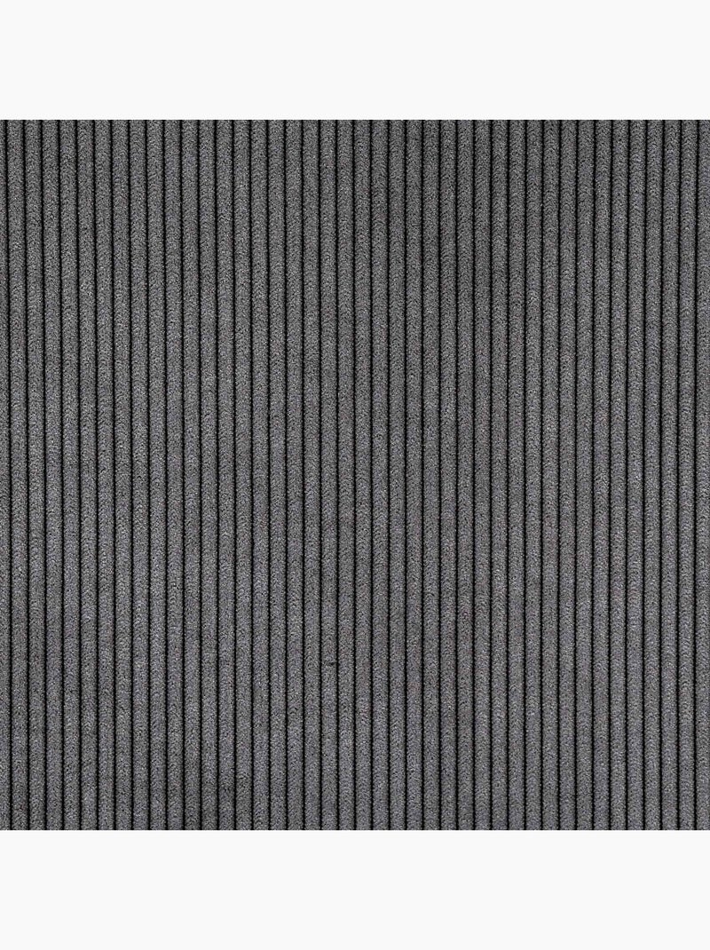 Rideau obscurcissant et isolant en velours côtelé gris anthracite - Kiabi