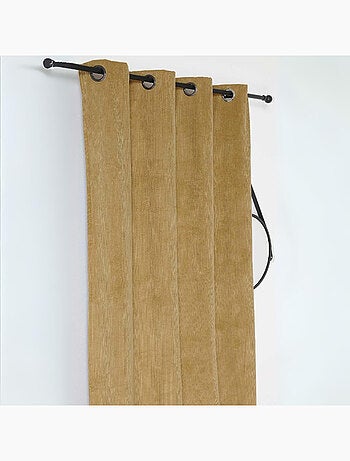 Rideau obscurcissant et isolant en velours côtelé