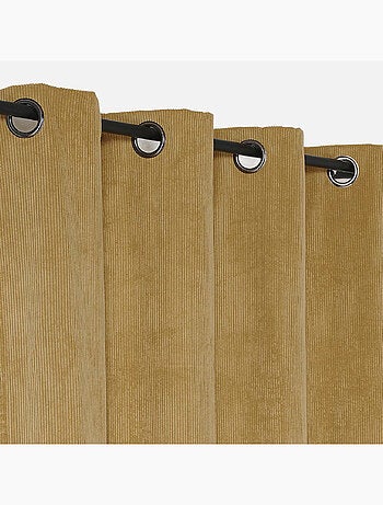 Rideau obscurcissant et isolant en velours côtelé