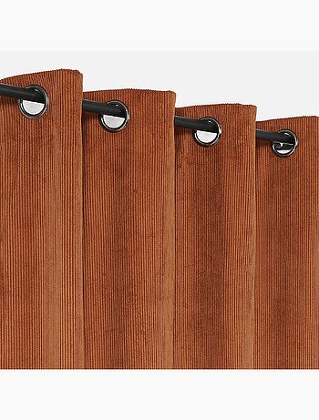 Rideau obscurcissant et isolant en velours côtelé