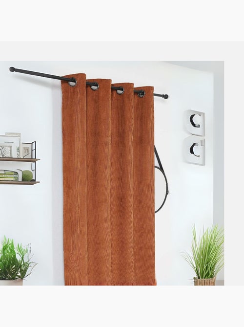 Rideau obscurcissant et isolant en velours côtelé - Kiabi