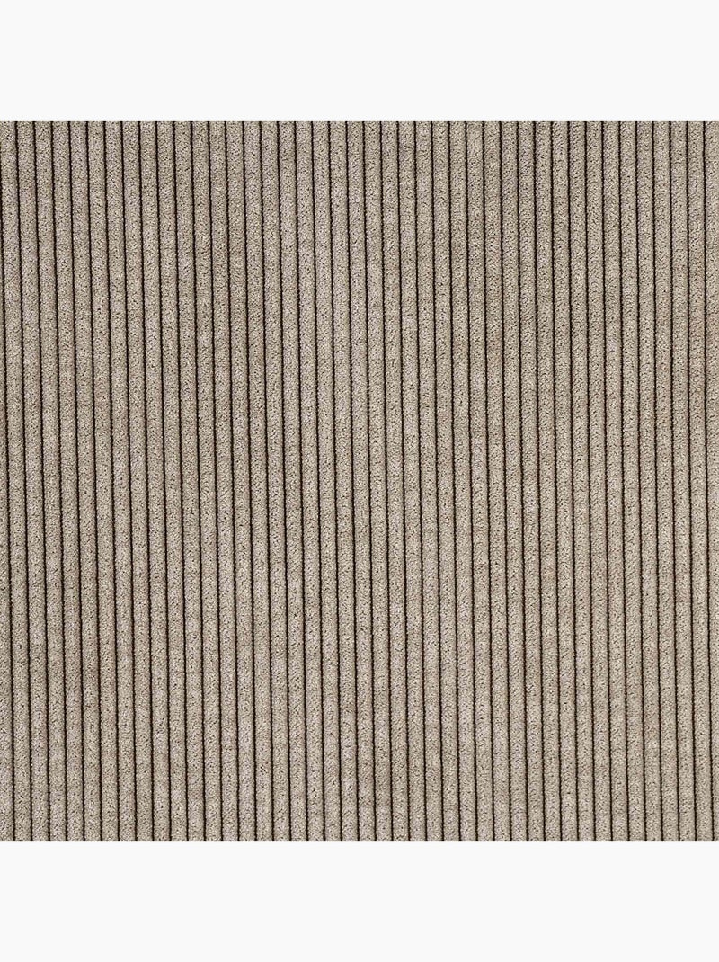 Rideau obscurcissant et isolant en velours côtelé Taupe - Kiabi