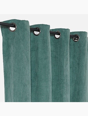 Rideau obscurcissant et isolant en velours côtelé