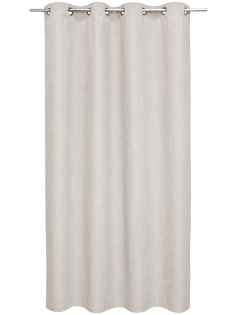 Rideau obscurcissant et thermique effet lin 140x240cm Beige - Kiabi