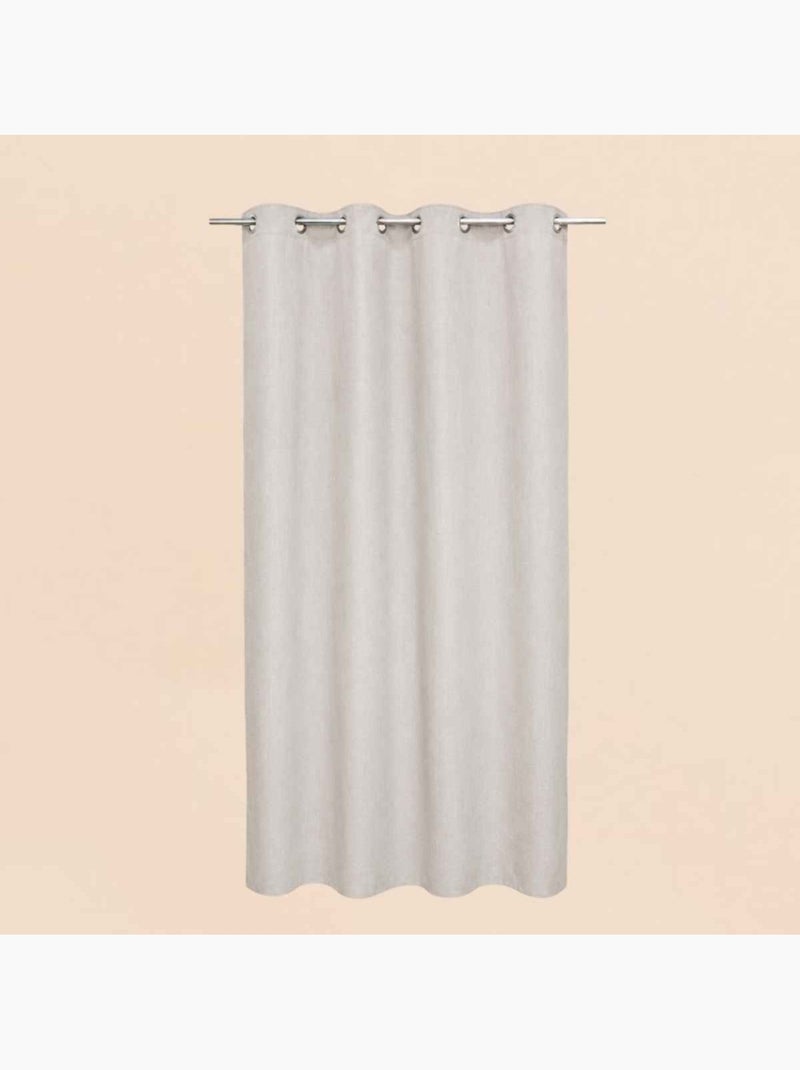 Rideau obscurcissant et thermique effet lin 140x240cm Beige - Kiabi