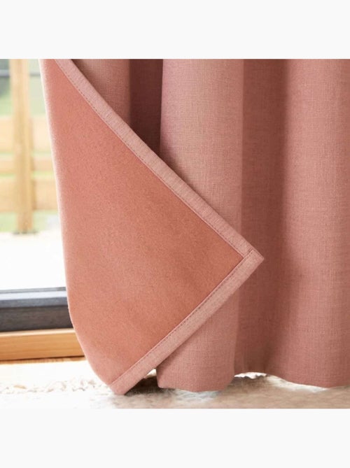 Rideau obscurcissant et thermique effet lin 140x240cm - Kiabi Rideau obscurcissant et thermique effet lin 140x240cm - Kiabi