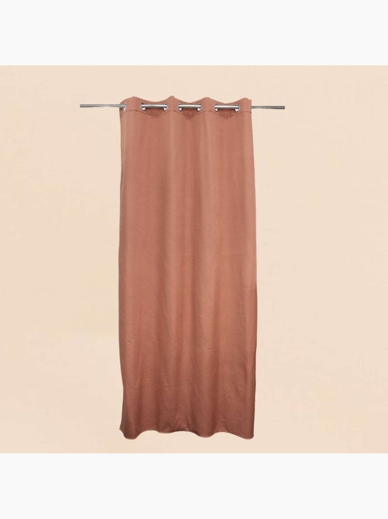 Rideau obscurcissant et thermique effet lin 140x240cm Bordeaux - Kiabi
