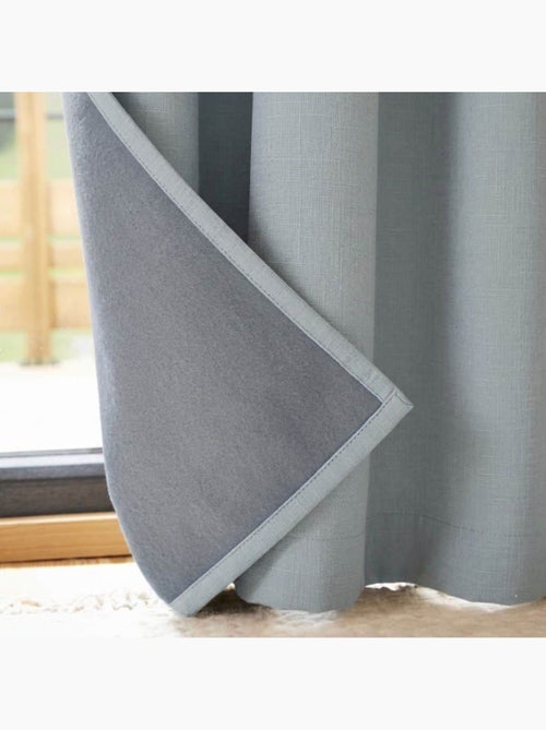 Rideau obscurcissant et thermique effet lin 140x240cm - Kiabi Rideau obscurcissant et thermique effet lin 140x240cm - Kiabi