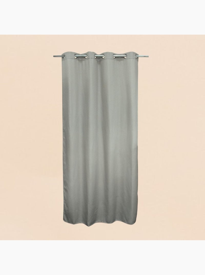 Rideau obscurcissant et thermique effet lin 140x240cm Gris - Kiabi
