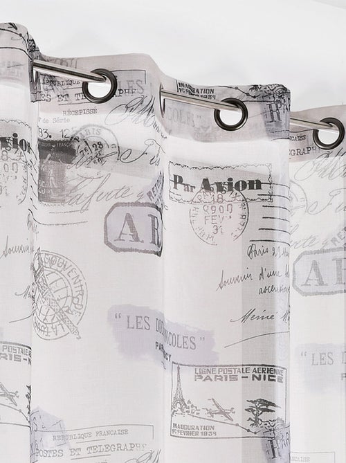 Rideau obscurcissant impression tampons de passeport - Kiabi