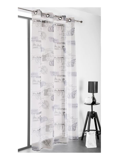 Rideau obscurcissant impression tampons de passeport - Kiabi