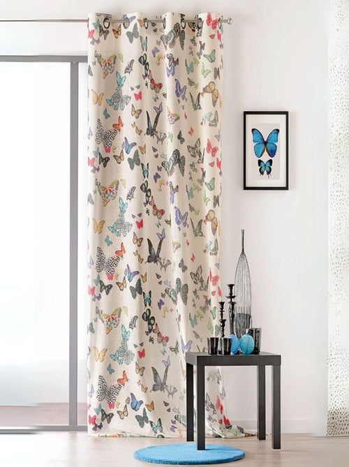 Rideau obscurcissant motif papillons - Kiabi