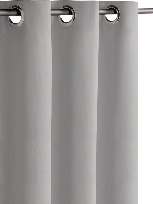 Rideau obscurcissant uni avec 8 œillets - 135x240 cm - Gris moyen - Kiabi Rideau obscurcissant uni avec 8 œillets - 135x240 cm - Gris moyen - Kiabi