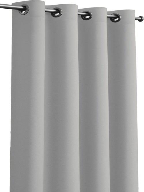Rideau obscurcissant uni avec 8 œillets - 135x240 cm - Gris perle - Kiabi Rideau obscurcissant uni avec 8 œillets - 135x240 cm - Gris perle - Kiabi
