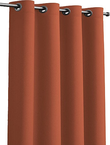 Rideau obscurcissant uni avec 8 œillets - 135x240 cm - Jaune safran