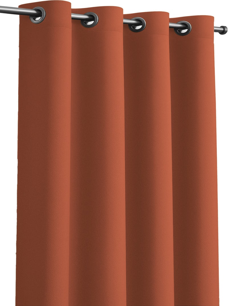 Rideau obscurcissant uni avec 8 œillets - 135x240 cm - Terracotta Terracotta - Kiabi