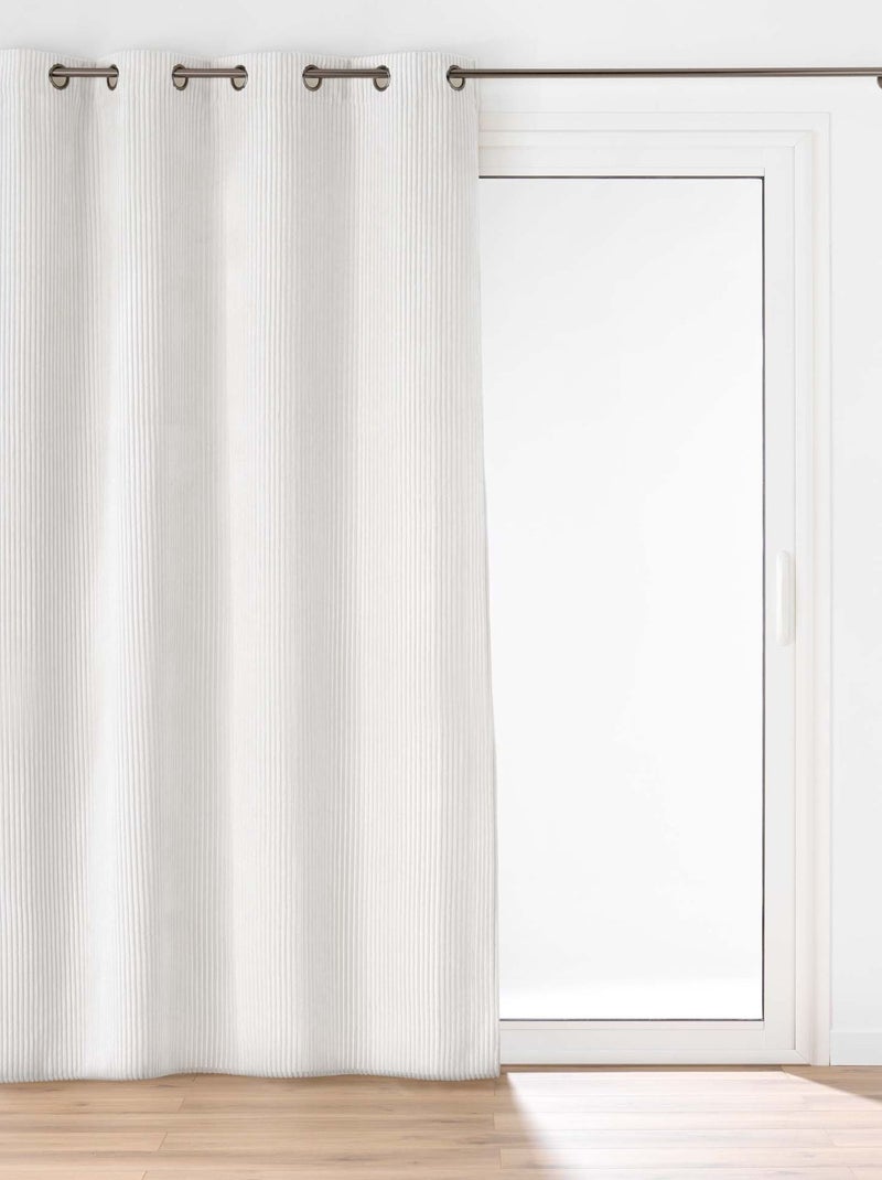 Rideau obscurcissant velours Nils - Douceur D'intérieur Blanc - Kiabi