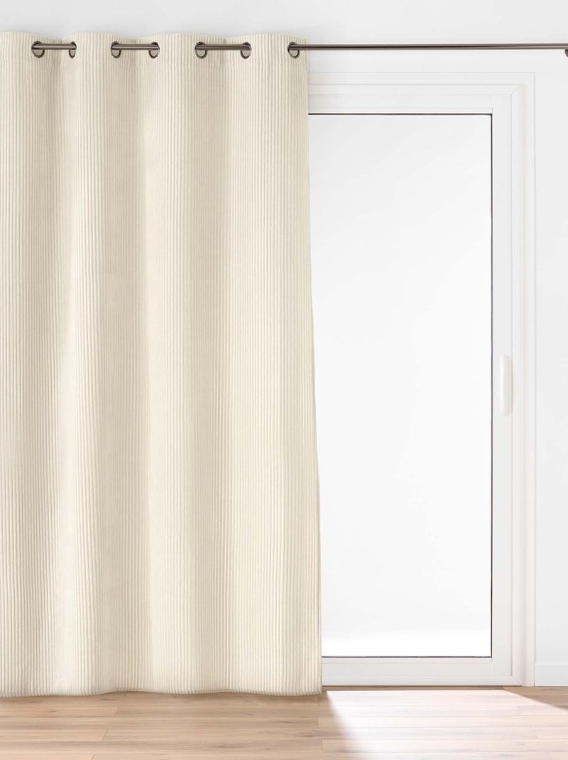 Rideau obscurcissant velours Nils - Douceur D'intérieur Ecru - Kiabi