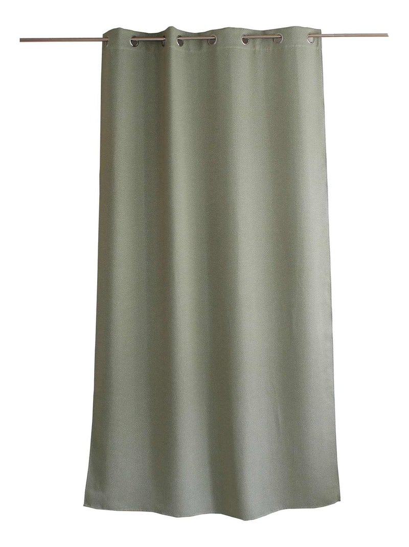 Rideau occultant  -  - Effet tissé Vert olive - Kiabi