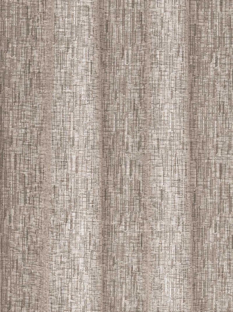 Rideau occultant  - Effet lin chiné Beige - Kiabi