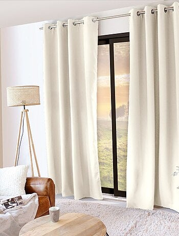 Rideau occultant 135x240 Thermique verso polaire ecru