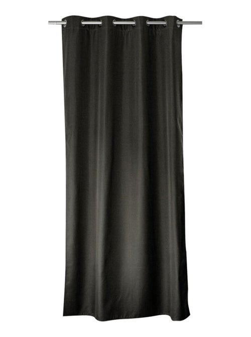 Rideau occultant 135x240 Thermique verso polaire gris foncé - Kiabi
