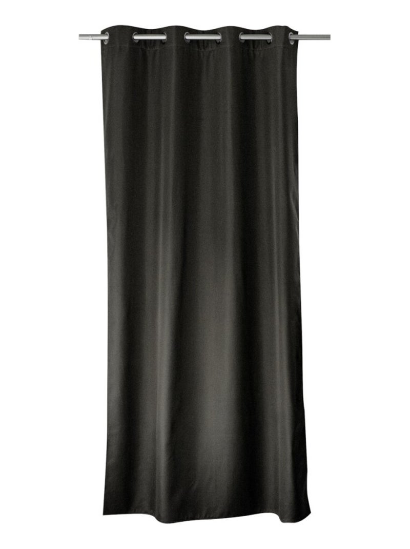 Rideau occultant 135x240 Thermique verso polaire gris foncé Gris - Kiabi
