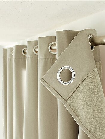 Rideau occultant 135x240 Thermique verso polaire ecru