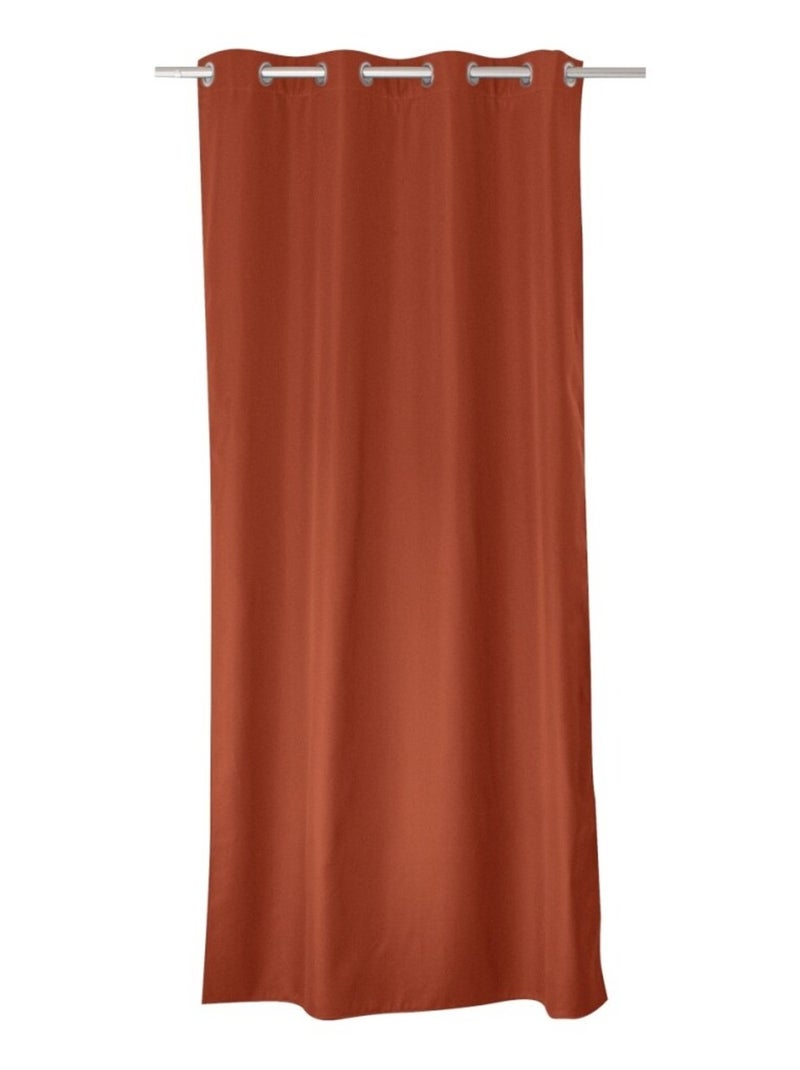 Rideau occultant 135x240 Thermique verso polaire terre cuite Orange - Kiabi