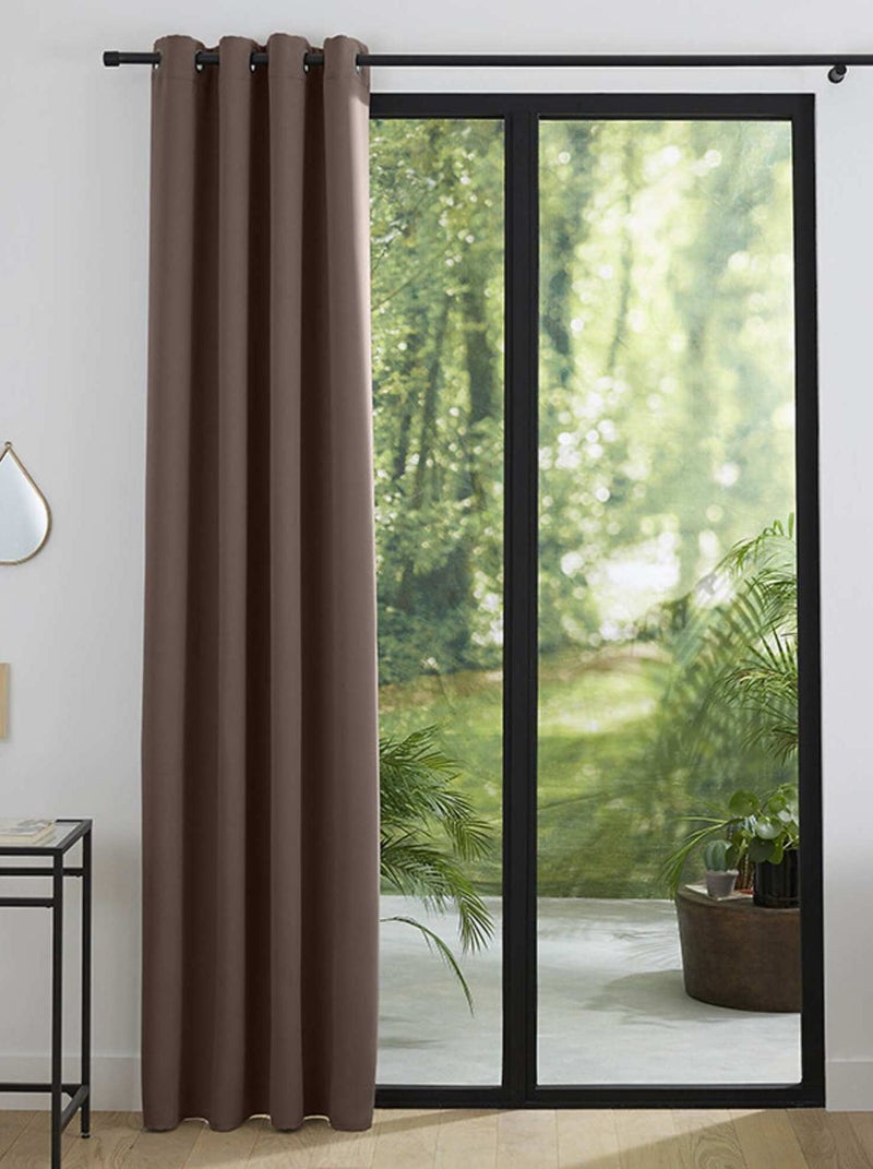 Rideau occultant 140 x 260 cm Marron chocolat - Kiabi