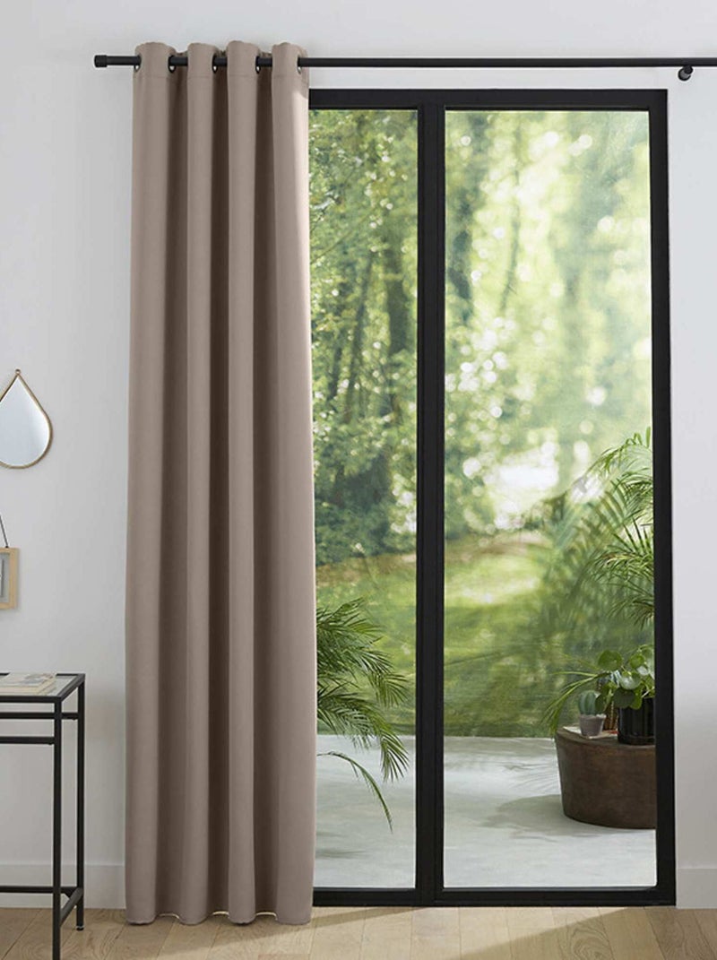 Rideau occultant 140 x 260 cm Marron clair - Kiabi