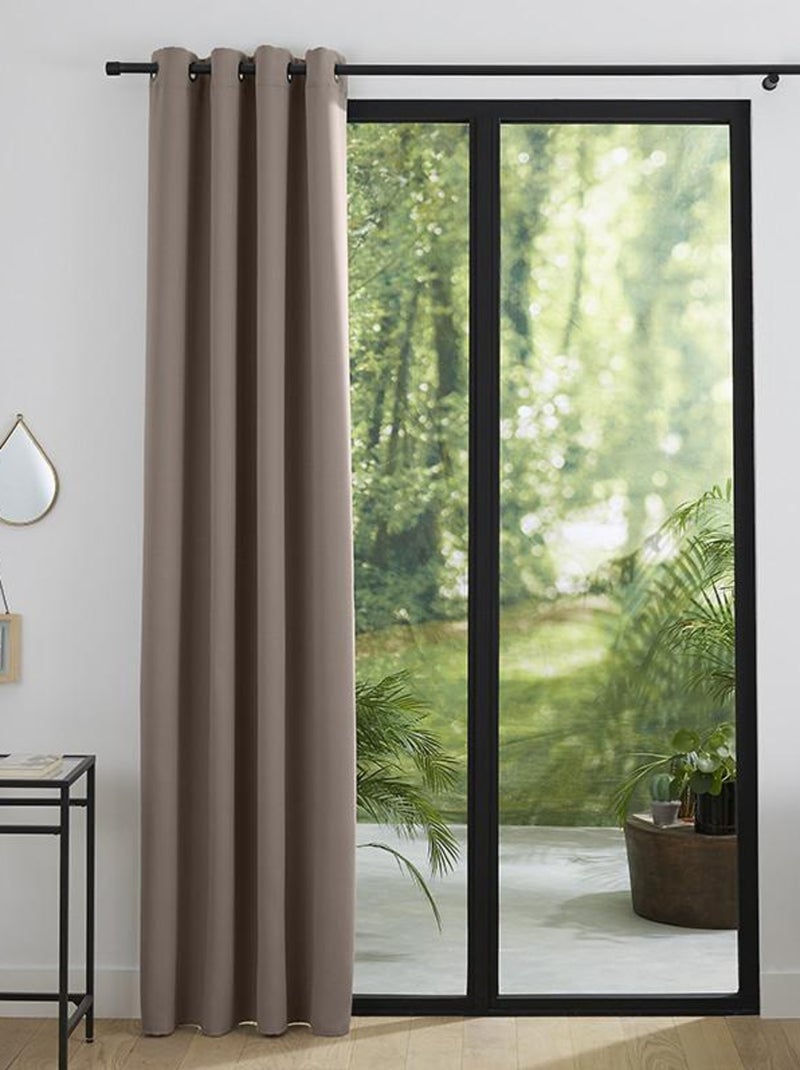 Rideau occultant 140 x 260 cm Marron foncé - Kiabi