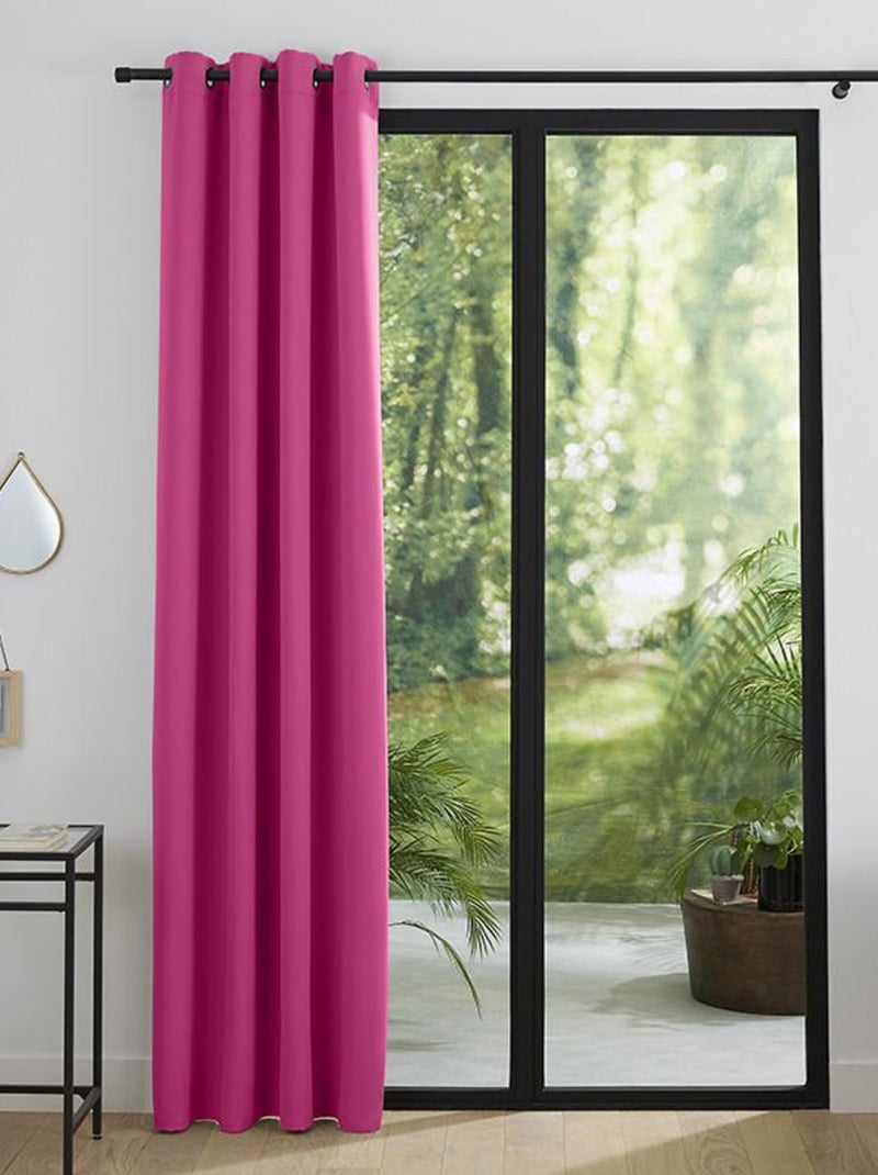 Rideau occultant 140 x 260 cm Rose fushia - Kiabi