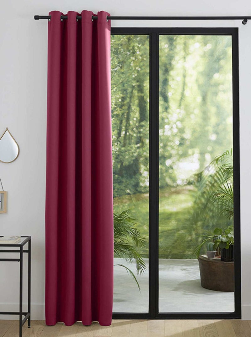 Rideau occultant 140 x 260 cm Rouge bordeaux - Kiabi