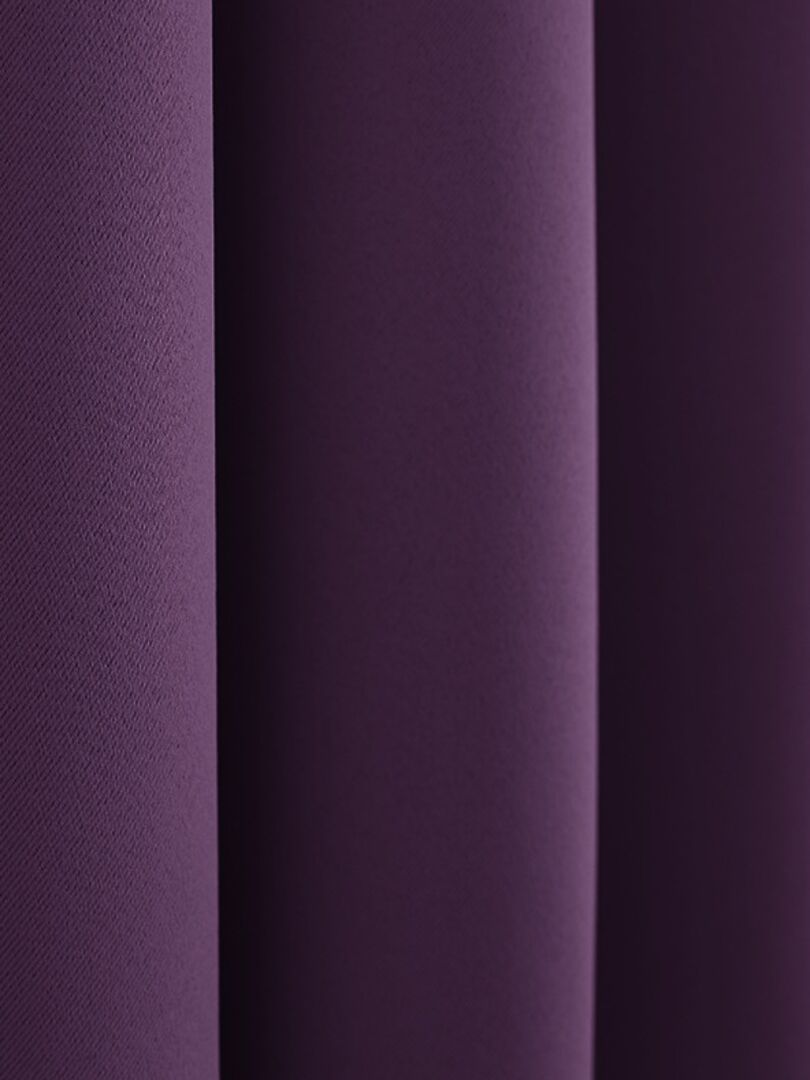 Rideau occultant 140 x 260 cm Violet prune - Kiabi