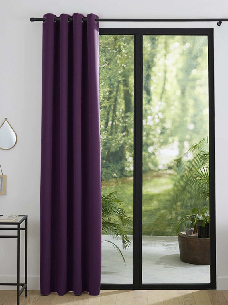 Rideau occultant 140 x 260 cm Violet prune - Kiabi