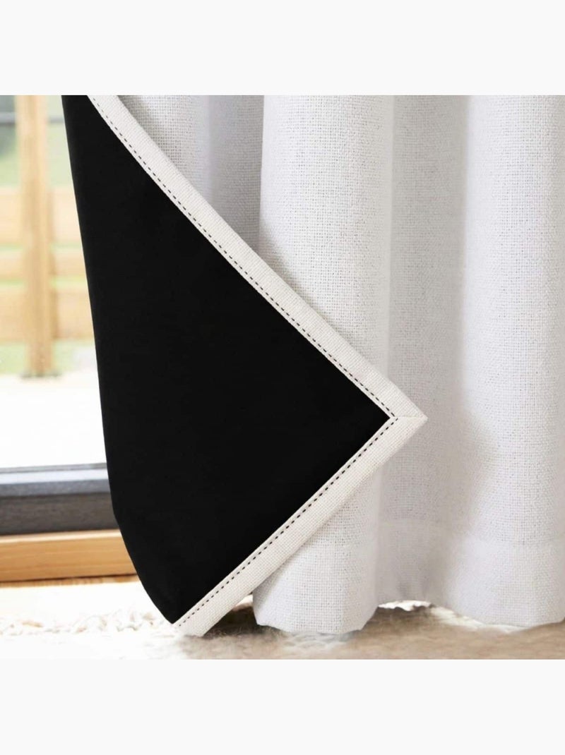 Rideau occultant  140x240cm Blanc - Kiabi