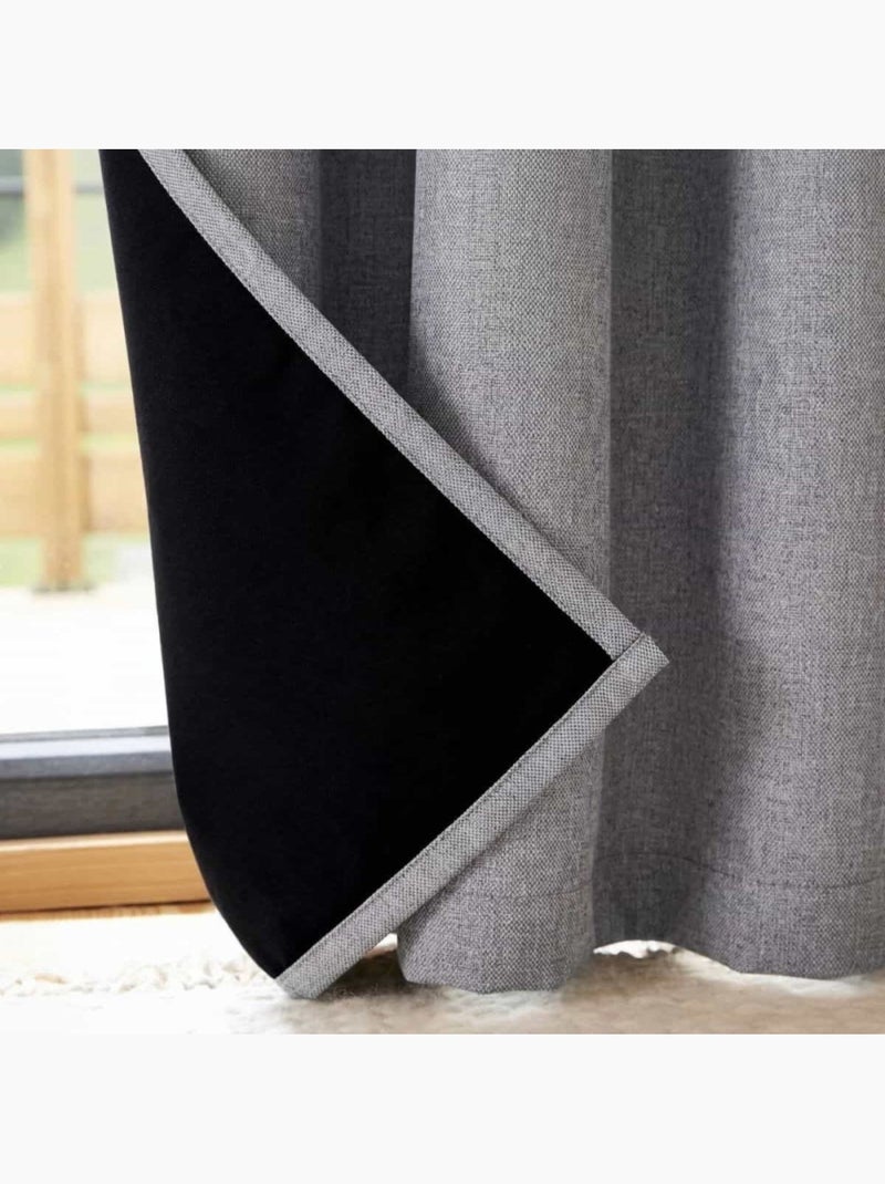 Rideau occultant  140x240cm Gris clair - Kiabi