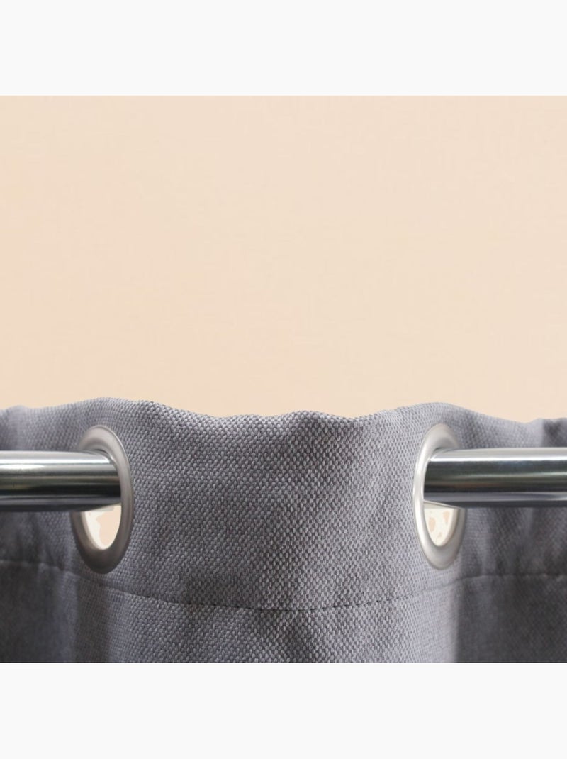 Rideau occultant  140x240cm Gris clair - Kiabi