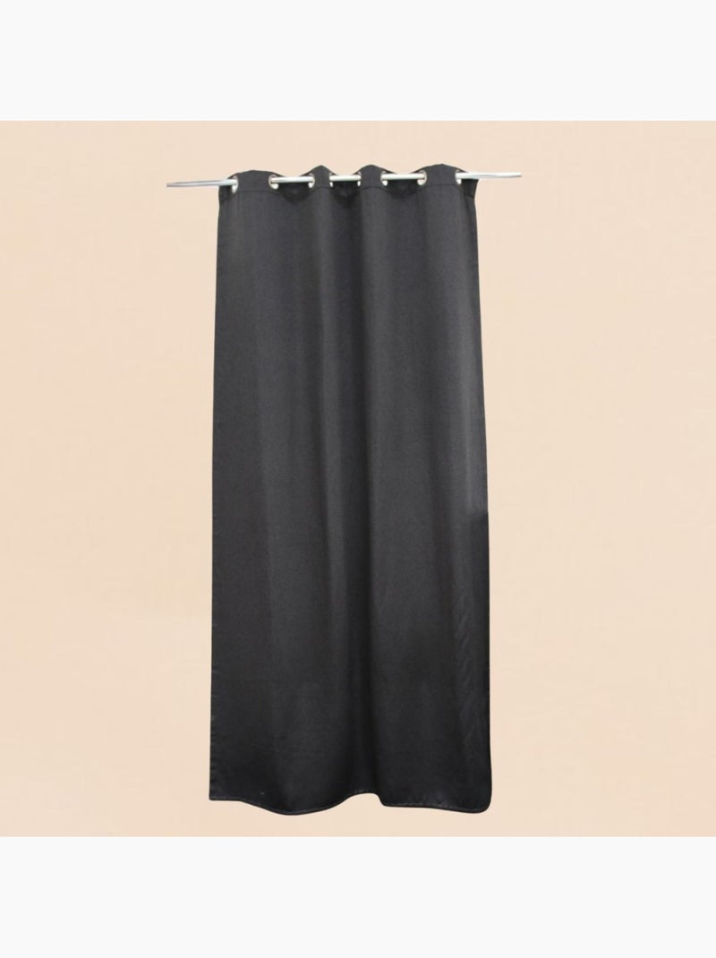 Rideau occultant  140x240cm Gris foncé - Kiabi