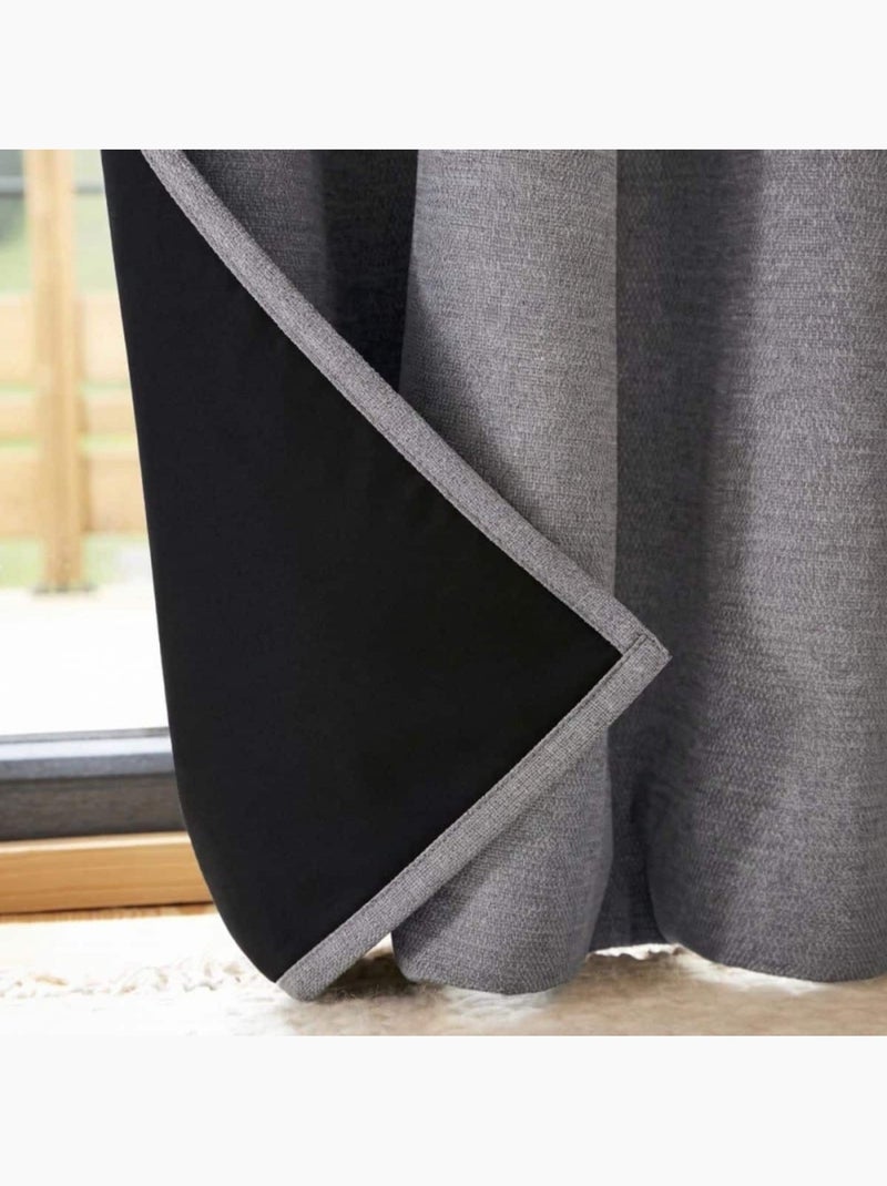 Rideau occultant  140x240cm Gris - Kiabi