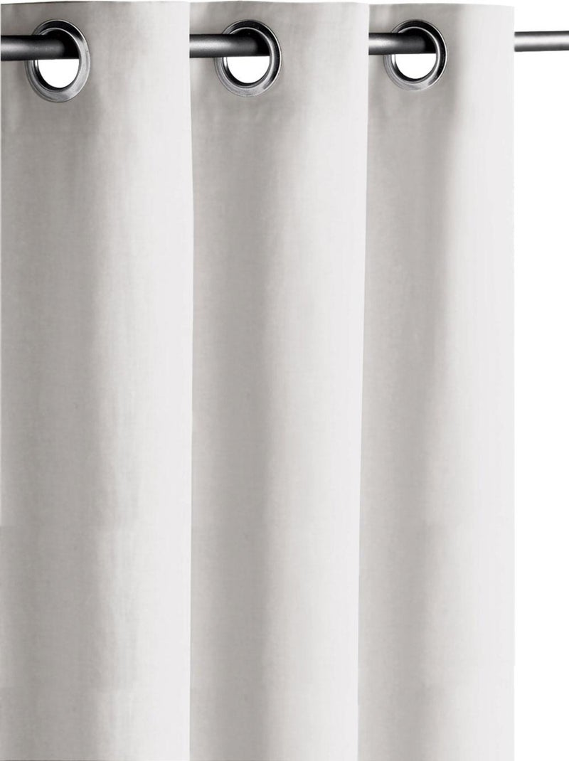 Rideau occultant 140x260 cm Blanc Blanc - Kiabi