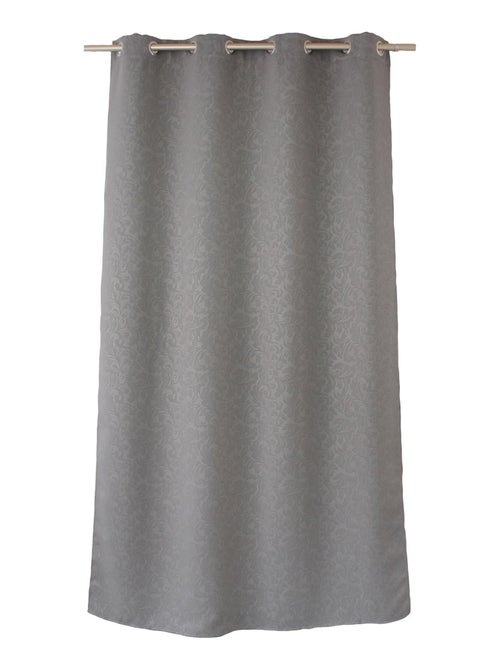 Rideau occultant à motifs tons sur tons 8 oeillets - Kiabi