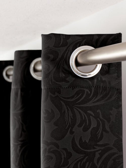 Rideau occultant à motifs tons sur tons 8 oeillets - Kiabi