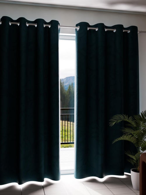 Rideau occultant à oeillets 135x250 cm TROPIC, par Soleil d'Ocre - Kiabi