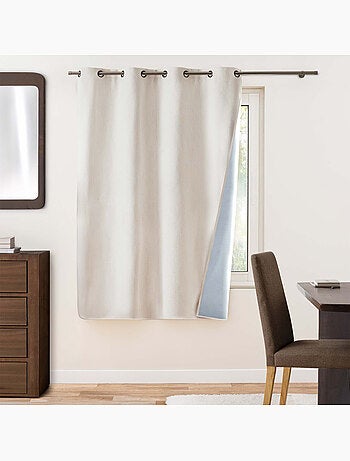 Rideau occultant à œillets 140 x 180 cm abyss tissu tissé uni