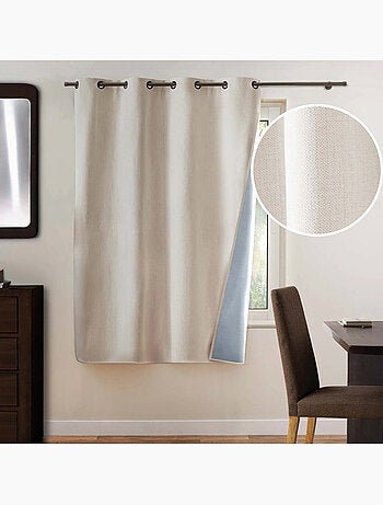 Rideau occultant à œillets 140 x 180 cm abyss tissu tissé uni
