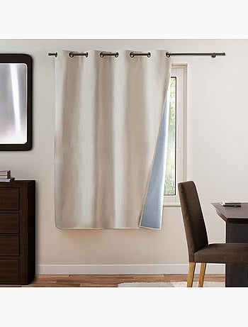 Rideau occultant à œillets 140 x 180 cm abyss tissu tissé uni