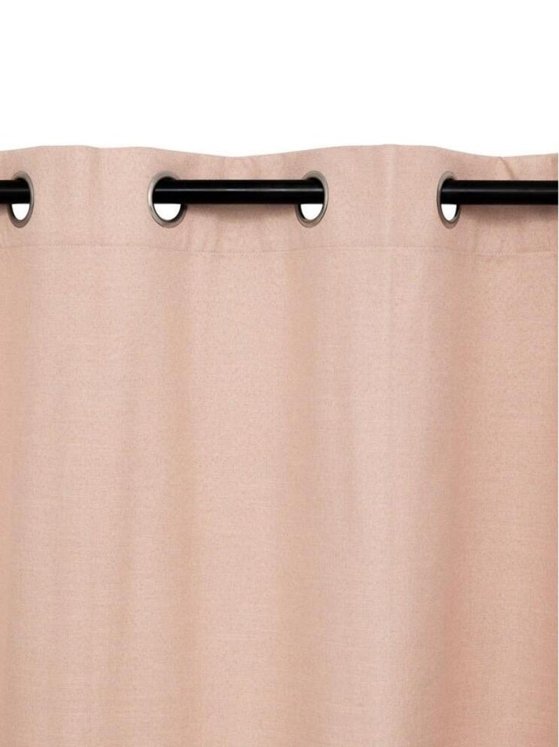 Rideau occultant à œillets 140x260 Total rose Rose - Kiabi