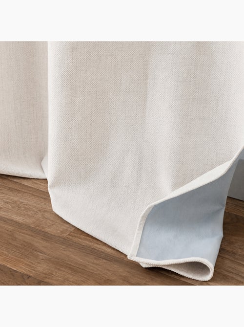 Rideau occultant à œillets abyss tissu tissé uni - Kiabi Rideau occultant à œillets abyss tissu tissé uni - Kiabi